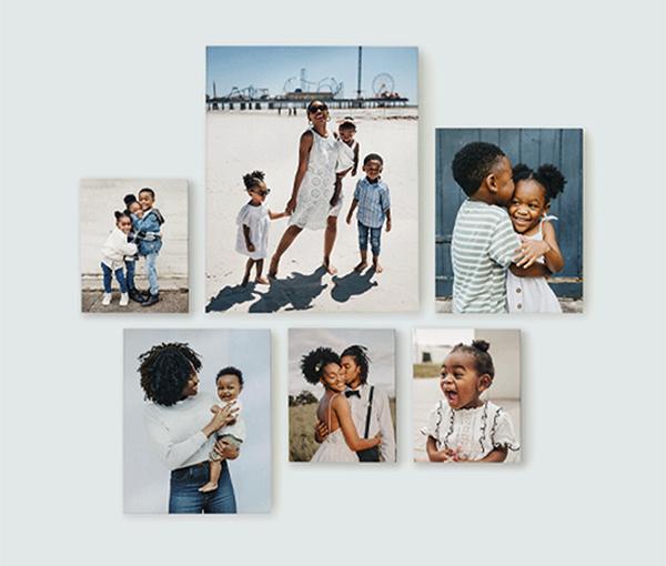 Mur de photos asymétrique moderne