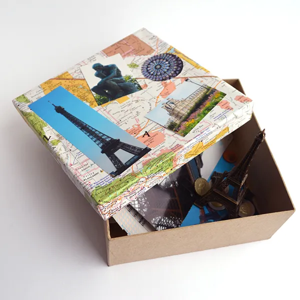 Boîte à souvenirs de vacances