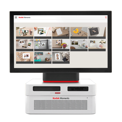 Borne tirages photo instantanée en magasin